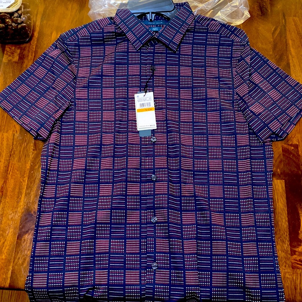 Perry Ellis Slim Fit Stretch button up Size S